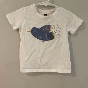 Tea collection toddler baby girl  White Bird Graphic T-Shirt
